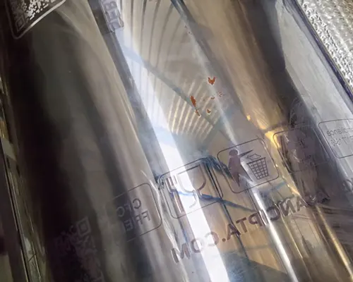 Gravure printing cylinder.