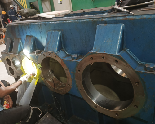 On-site selective plating gearbox mining.