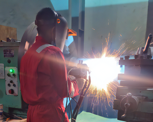 Metal spray coating.